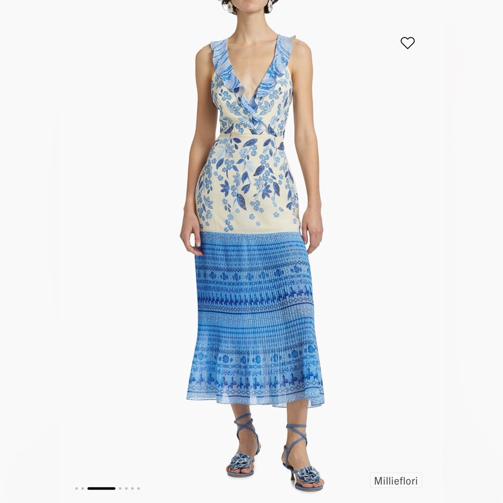 SALONI Amy Silk Ruffle Dress - Picture 2 of 8